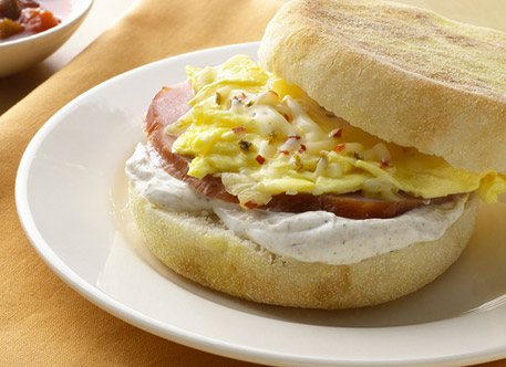 Southwest Egg, Ham and Cheese Sandwich Recipe
