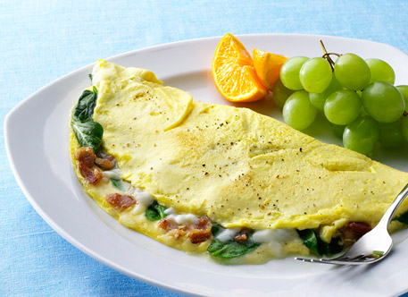 Spinach and Bacon Omelet Recipe
