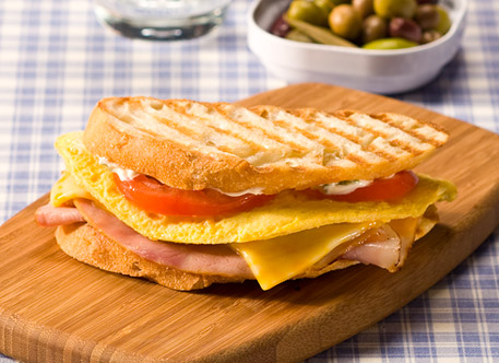 Ham and Cheese Breakfast Panini Recipe