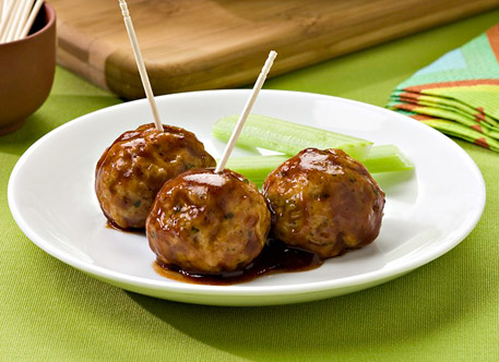 Cocktail Turkey Meatballs in Cranberry BBQ Sauce