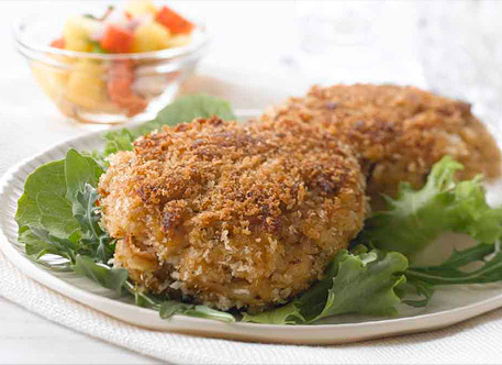 Seaside Crab Cakes with Tropical Salsa Recipe